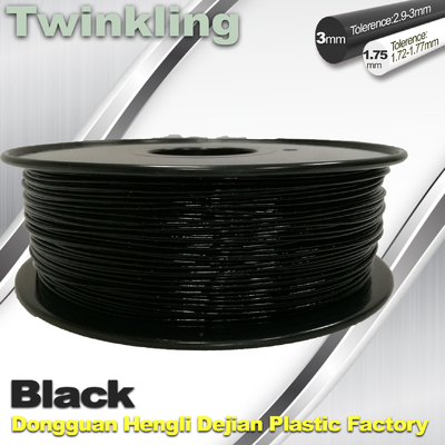 Migocząca drukarka 3D Filament 1.75mm Czarne włókno 1.3Kg / rolka Elastyczne włókno 3d