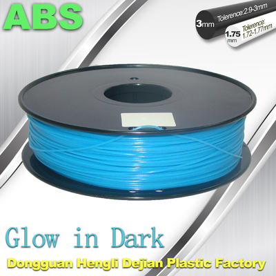 ABS świecić w ciemności 3D żarnika Printer 1,75 / 3mm blask ciemnoniebieskim ABS żarnika