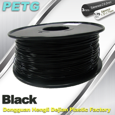 1,75 mm / 3,0 mm Odporność na temperaturę PETG Black Filament 1.0KG / Roll