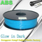 ABS świecić w ciemności 3D żarnika Printer 1,75 / 3mm blask ciemnoniebieskim ABS żarnika