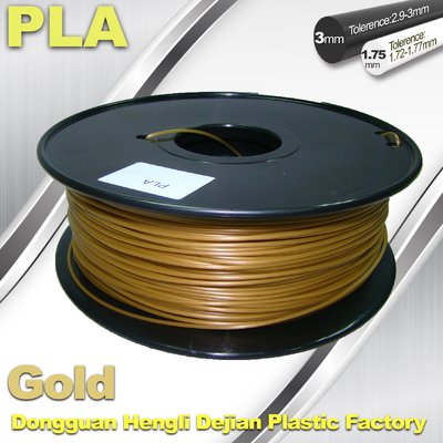1.75mm / 3.0mm Złoty PLA 3D Printer Filament 100% biodegradacji