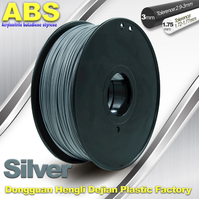 Wysoka wytrzymałość ABS 3D drukarki filament 1.75mm srebrnych materiałów włókienniczych
