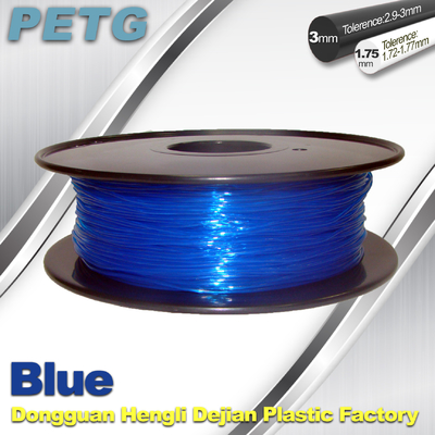 Drukarka 3D przezroczysta Materiał 1.75 / 3,0 mm Folia PETG Niebieska szpula plastikowa