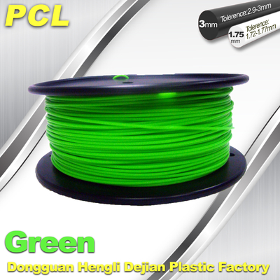 Zielony niskotemperaturowy filament do drukarki 3D, włókno PCL 1,75 / 3,0 mm