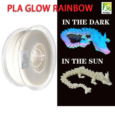 PINRUI Glow Rainbow PLA 1 kg 1,75 mm wiązka dla białej 3D drukarki wiązki zmieniają kolor w ciemnym plastiku dla drukarki 3D