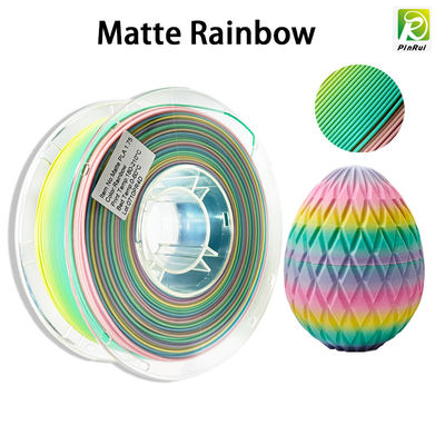 PINRUI Drukarka 3D Włókno PLA Matte Rainbow 1,75 mm 1 kg Wielokrotne kolory Pasuje do większości drukarek FDM