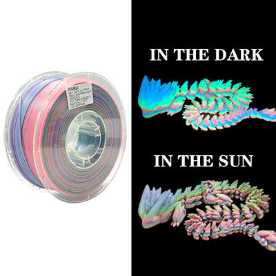 PINRUI Glow Rainbow PLA 1kg 1,75mm Zmiana koloru w ciemności dla drukarki 3D