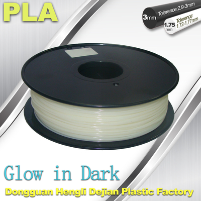 Materiał drukarki 3D blaskuje w ciemnym żarniku Green1.75 / 3.0mm PLA